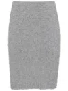 Prada Cashmere Mini Skirt In Grey