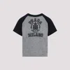 Prada Logo Intarsia Knit Top In Mzq Grigio Blue
