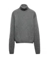 Prada Cashmere Roll-neck Jumper In Slate Grey