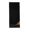 Prada Cashmere Double-faced Scarf In Black