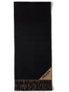 Prada Cashmere Double-faced Scarf In Black