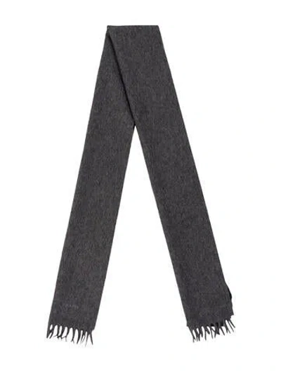 Pre-owned Prada Cashmere Scarf W/ Tags In Gray