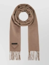 PRADA CASHMERE SCARF WITH FRINGED ENDS FOR A TIMELESS APPEAL
