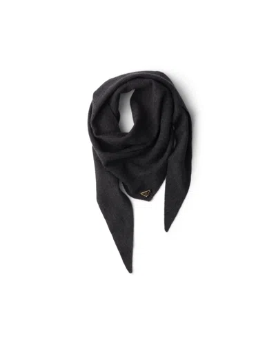 Prada Schal Aus Kaschmir In Black