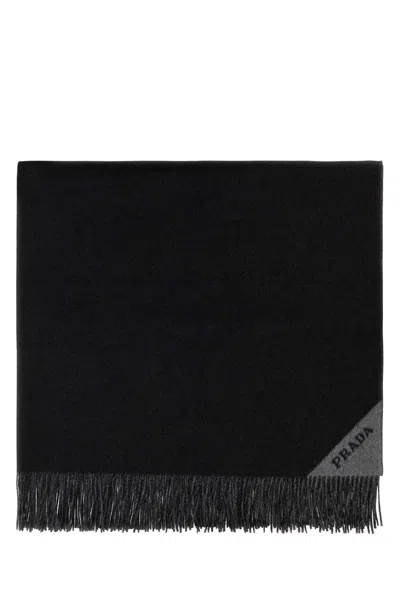 Prada Cashmere Shawl In Black