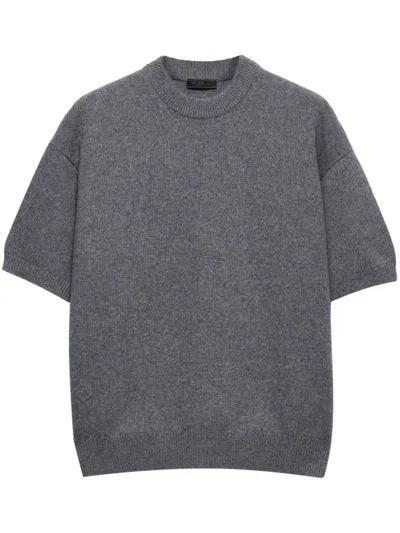PRADA CASHMERE SHORT-SLEEVE SWEATER