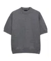 Prada Cashmere Short-sleeve Sweater In Red Iron