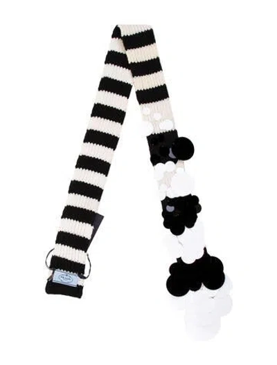 Pre-owned Prada Cashmere Striped Scarf In Multi