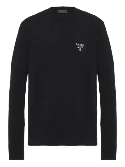 Prada Cashmere Sweater In Black