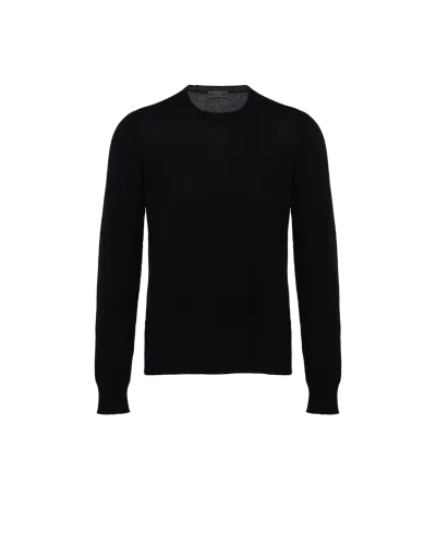 Prada Cashmere Sweater In Black
