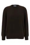Prada Wool And Cashmere Crew-neck Sweater Clothing In Brown