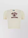 Prada Cashmere Sweater Short Sleeves Crew Neck Cropped Length