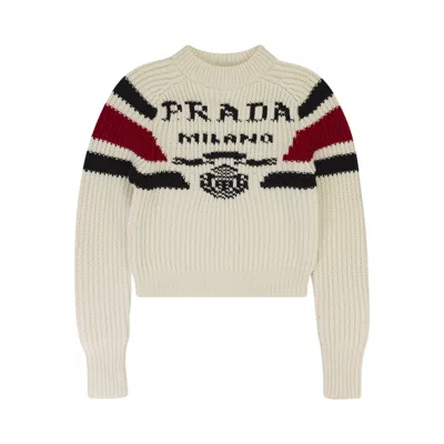Pre-owned Prada Cashmere Sweater 'white' | Women's Size 40