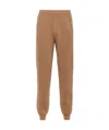 Prada Cashmere Tapered Track Pants In Camel Brown