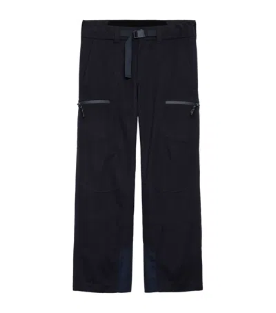 Prada Cashmere Technical Trousers In Black