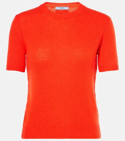 Prada Top Aus Kaschmir In Rot
