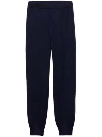 Prada Cashmere Track Trousers In Blue