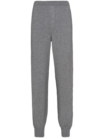 Prada Logo-patch Track Pants In Grey