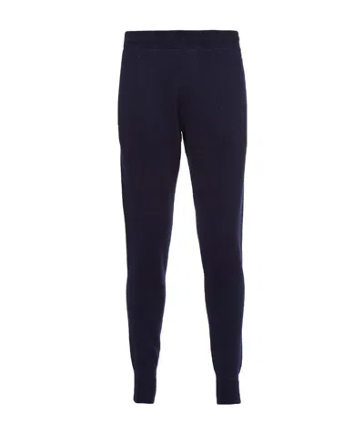 PRADA PRADA LOGO PATCH KNITTED TRACK PANTS