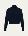Prada Turtleneck Cashmere Sweater In F0008 Bleu
