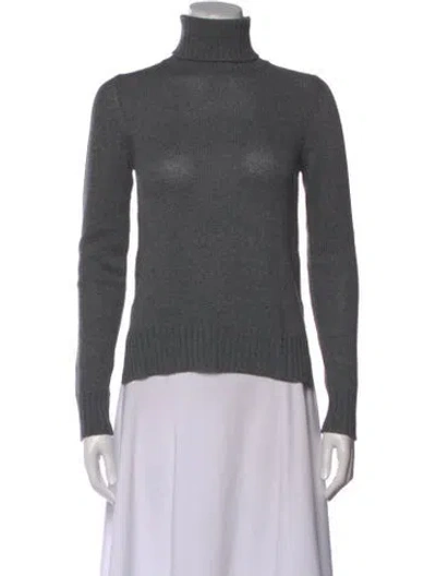 Pre-owned Prada Cashmere Turtleneck Sweater In Gray