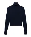 Prada Turtleneck Cashmere Sweater In Navy Blue