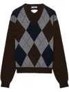 Prada Cashmere V-neck Sweater - Women's - Cashmere In Brown