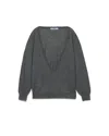 Prada Pullover Aus Kaschmir Mit V-ausschnitt In Gray