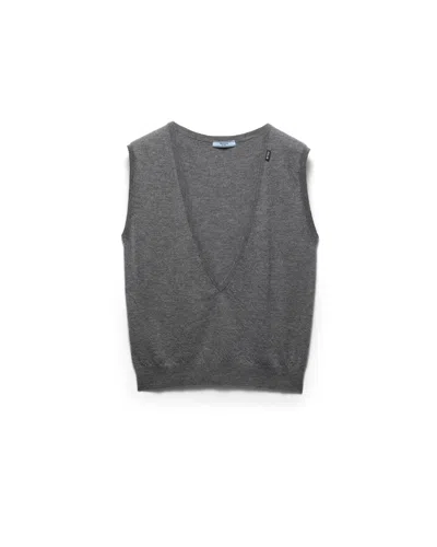 PRADA KASCHMIR-PULLUNDER MIT V-AUSSCHNITT