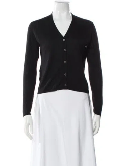 Pre-owned Prada Cashmere V-neck Sweater In Black