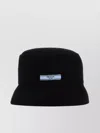 Prada Midnight Blue Cashmere Bucket Hat In Black