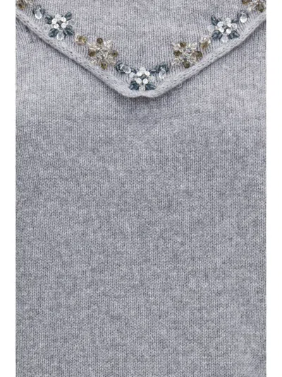 Prada Cashmere With Embellished Detachable Scarf Sweater
