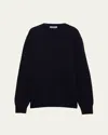 Prada Cashmere Wool Crew-neck Sweater In Animal Print