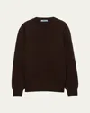 Prada Cashmere Wool Crew-neck Sweater In Burgundy