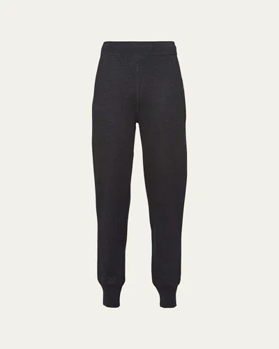 Prada Cashmere-wool Joggers In Ardesia