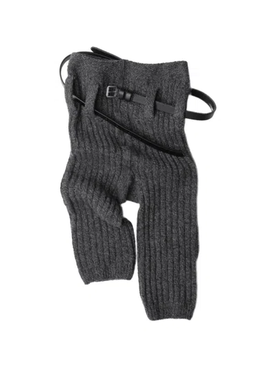 Prada Cashmere Wool Leg Warmers In Black
