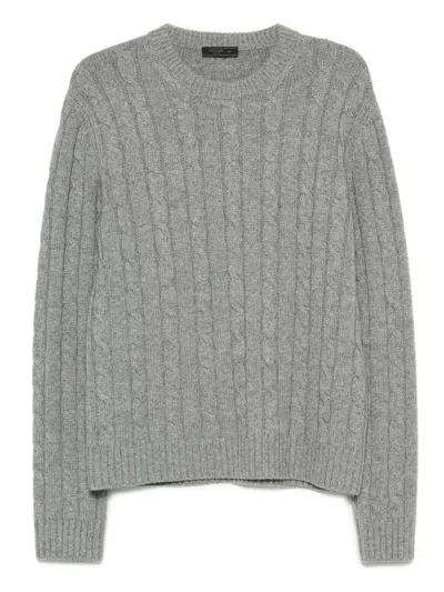 Prada Men Cashmere Sweater In Gray