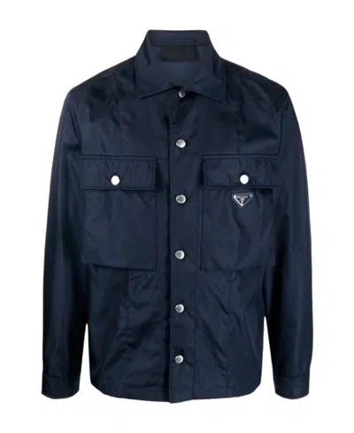 Prada Casual Jacket In Blue