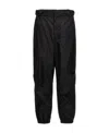 Prada Casual Pants With Waist And Loop Straps In Black