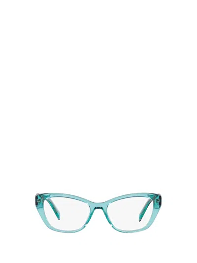 Prada Cat-eye Frame Glasses In Crystal Peacock