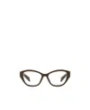 Prada Cat-eye Frame Glasses In Brown