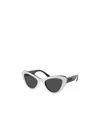 Prada Cat's Eye Frame Logo Sunglasses In Black