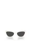 Prada Womens White Pr A02s Butterfly-shape Acetate Sunglasses In White