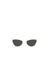 Prada Womens White Pr A02s Butterfly-shape Acetate Sunglasses In White