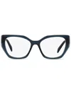 Prada Womens Black Pr 18wv Irregular-frame Acetate Glasses In Black