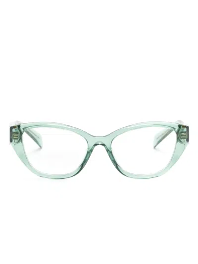 Prada Cat-eye Glasses In Green
