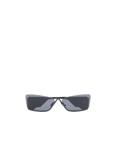 Prada Cat-eye Logo-print Sunglasses In Black