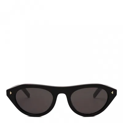Prada Womens Black Pr B15s Oval-frame Acetate Sunglasses