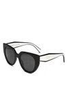 Prada Two-tone Acetate Cat-eye Sunglasses In Black