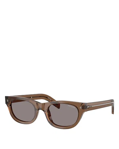 Prada Cat Eye Sunglasses, 52mm In Brown